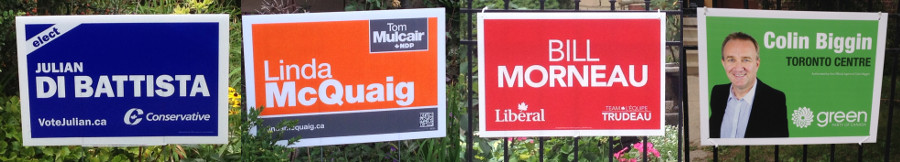 Lawn Signs For Election Candidates In Cabbagetown
