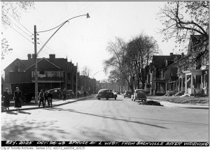 Image of Sackville St. and Spruce St. 1949