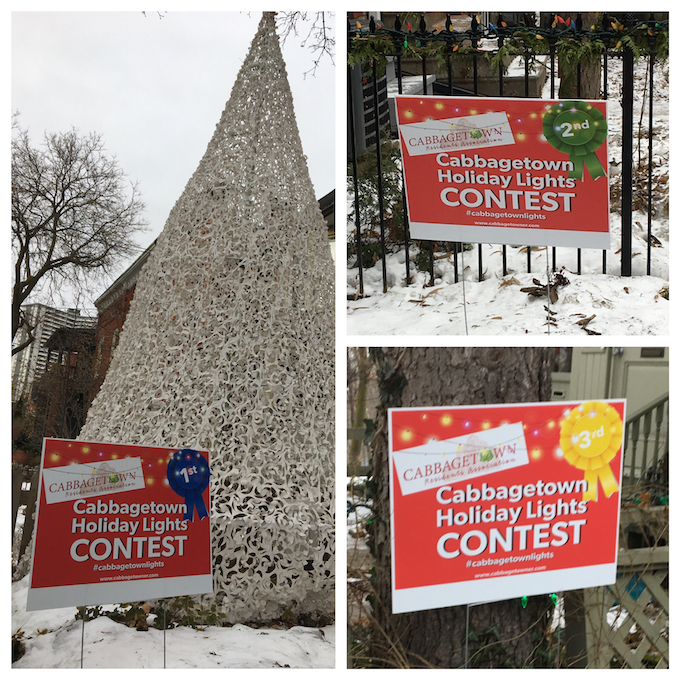 cabbagetownlights winning houses signs