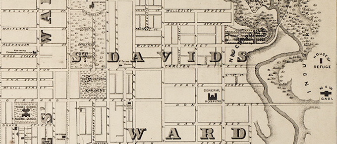 Map showing Don Street