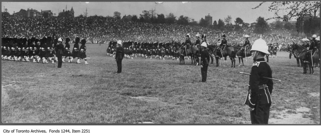 General Sir John French reviews troops at Riverdale Park. - [ca. 1910]
