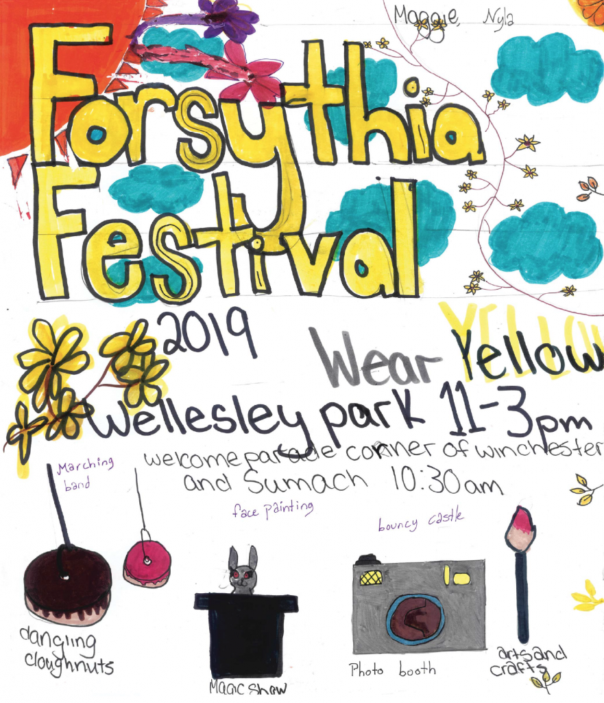Forsythia Festival posters Cabbagetown Residents Association CRA
