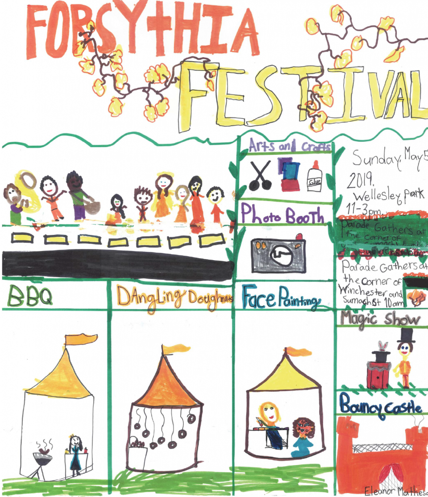 Forsythia Festival posters Cabbagetown Residents Association CRA